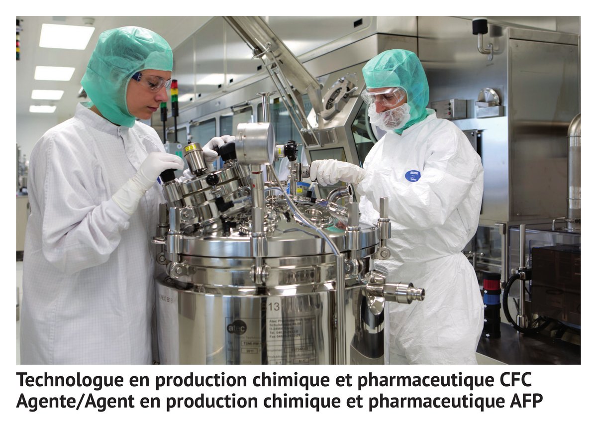 Technologue en production chimique et pharmaceutique CFC, agente­/agent en production chimique et pharmaceutique AFP