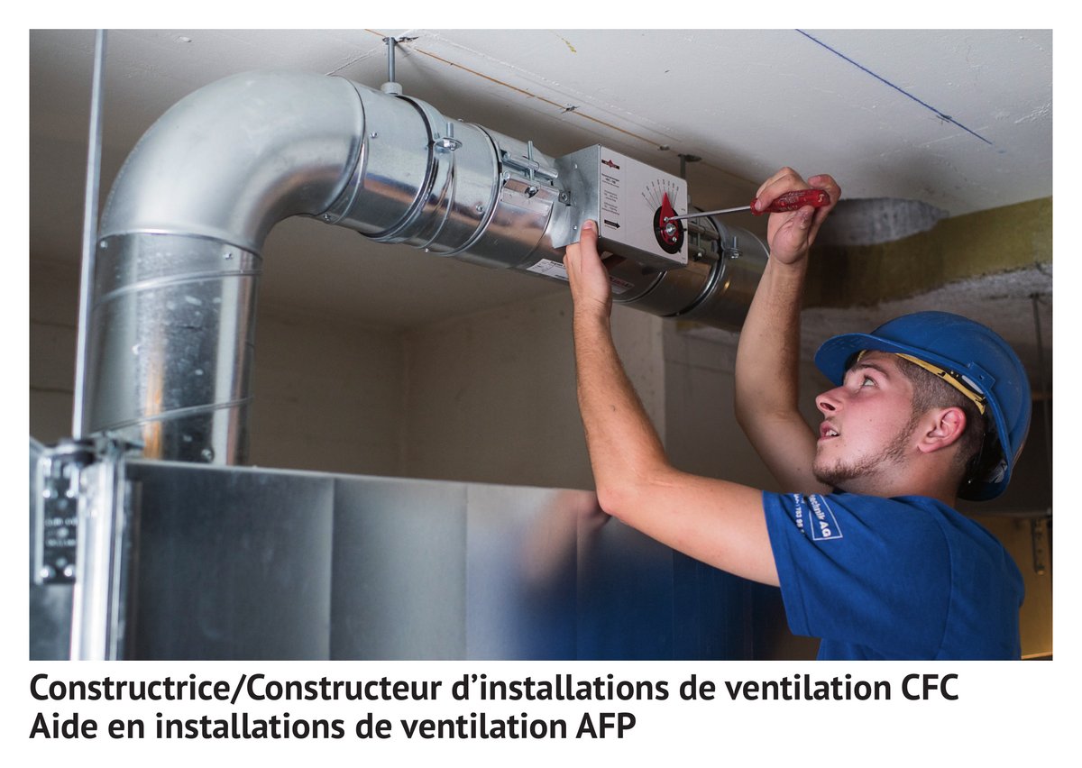 Cons­truc­tri­ce/cons­truc­teur d'ins­tal­la­tions de ven­ti­la­tion CFC, aide en installation de ventilation AFP