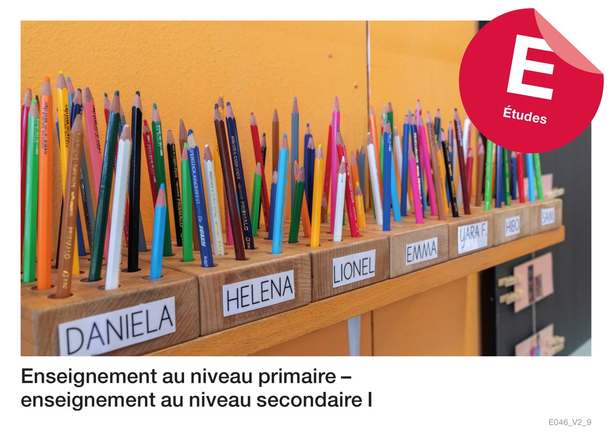 Enseignement au niveau primaire - enseignement au niveau secondaire I (E­tu­des)