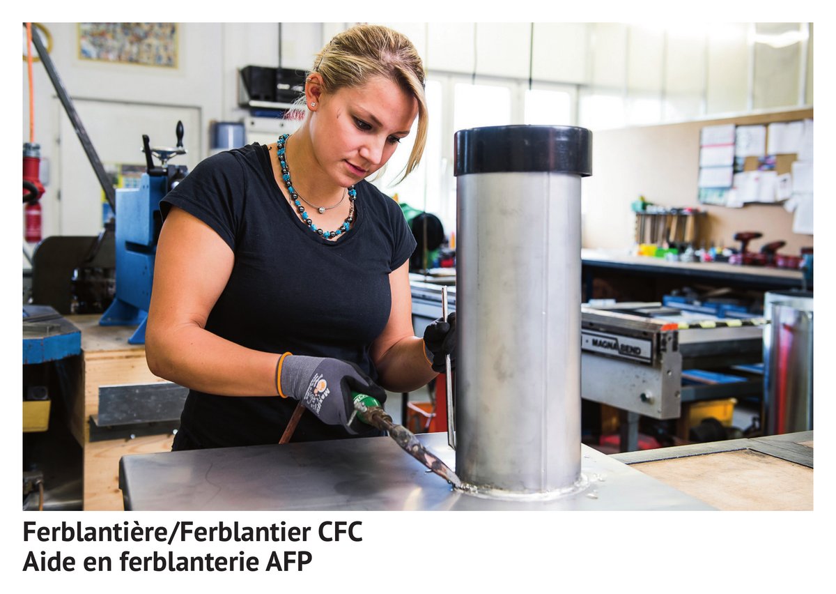 Fer­blan­tiè­re/fer­blan­tier CFC, aide en ferblanterie AFP