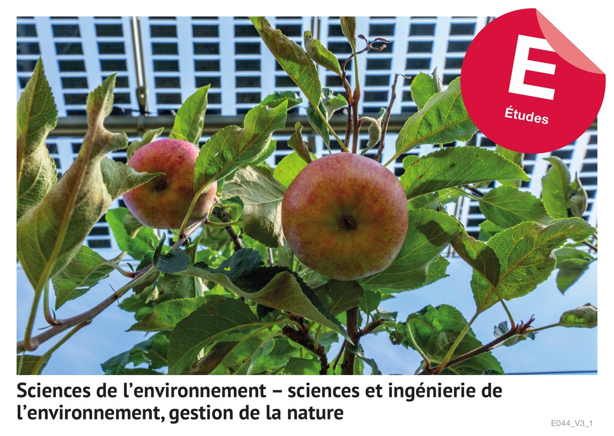 Sciences de l'environnement - sciences et ingénierie de l'environnement, gestion de la nature